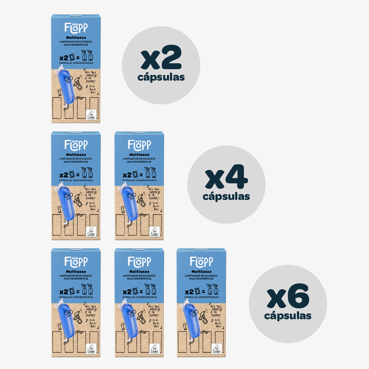 Limpiador Vidrios y Multisuperficies - 2 cápsulas